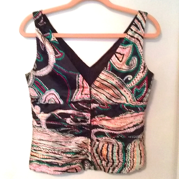 ADRIANNA PAPELL Boutique night Silk Top 10 - Picture 2 of 6